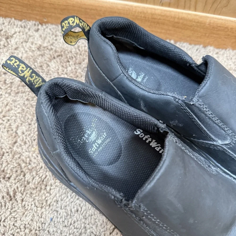 Dr Martens Brennan Leather Slip On Loafers - Men's Size 10 - Black